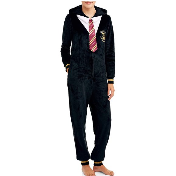 Harry Potter Minky Fleece Union Suit Gryffindor Pajamas PLUSH NWT - Picture 1 of 7